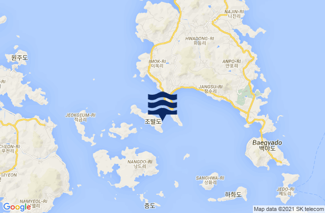 Mapa de mareas Chobal-to Yoja-man, South Korea