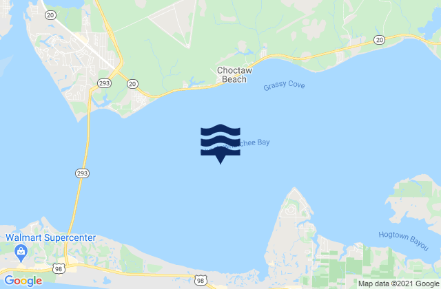 Mapa de mareas Choctawhatchee Bay, United States