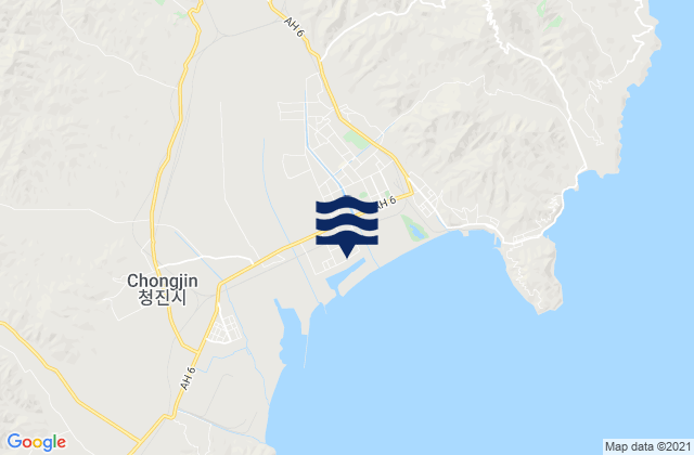 Mapa de mareas Chongjin, North Korea