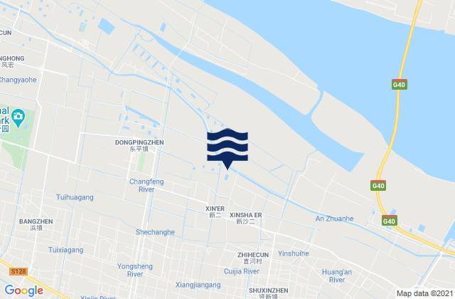 Mapa de mareas Chongming Dao, China