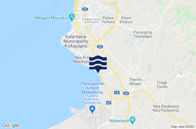 Mapa de mareas Chortiátis, Greece