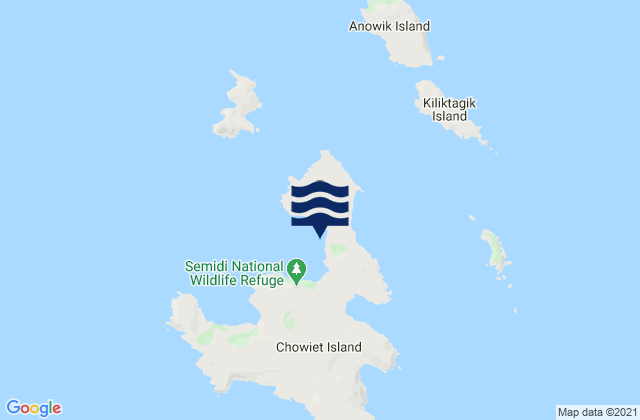 Mapa de mareas Chowiet Island Semidi Island, United States