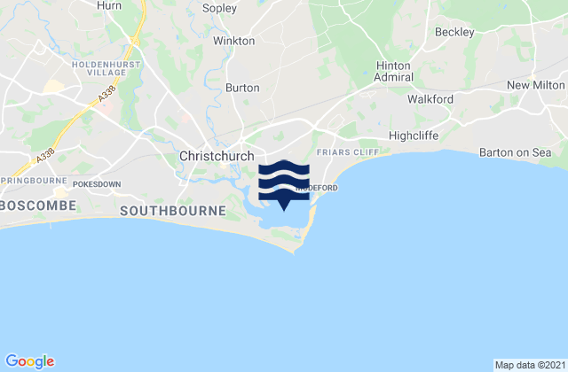 Mapa de mareas Christchurch Harbour, United Kingdom