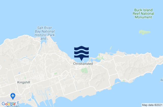 Mapa de mareas Christiansted Harbor St Croix, U.S. Virgin Islands