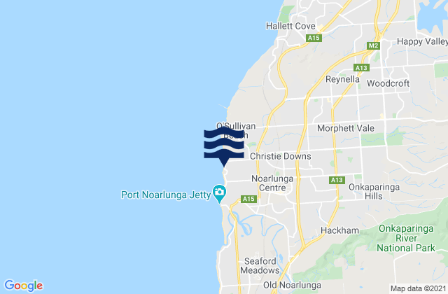 Mapa de mareas Christies Beach, Australia