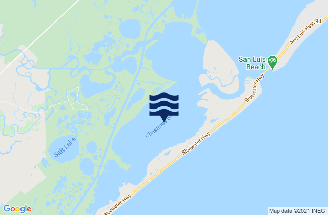 Mapa de mareas Christmas Bay, United States