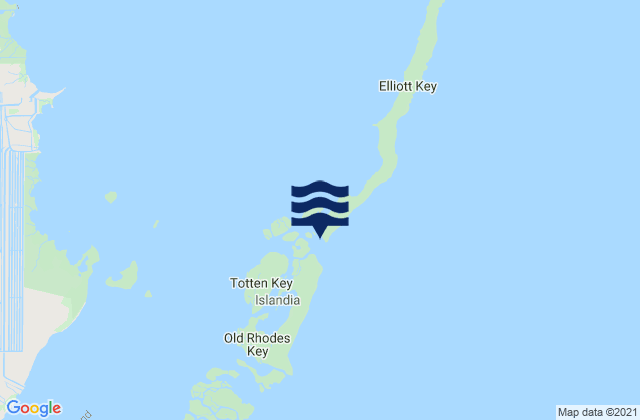Mapa de mareas Christmas Point Elliott Key, United States