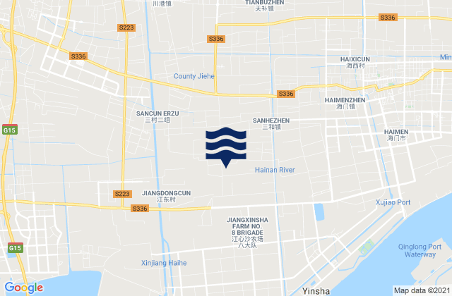 Mapa de mareas Chuangang, China