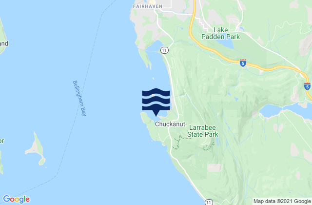 Mapa de mareas Chuckanut Bay, United States