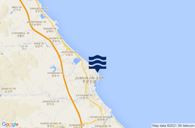 Mapa de mareas Chumunjin-hang, South Korea