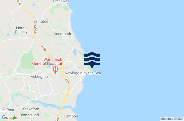 Mapa de mareas Church Point-Newbiggin, United Kingdom