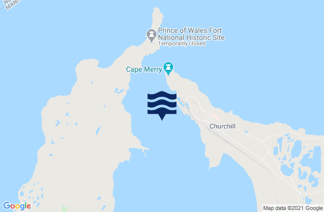 Mapa de mareas Churchill Harbour, Canada