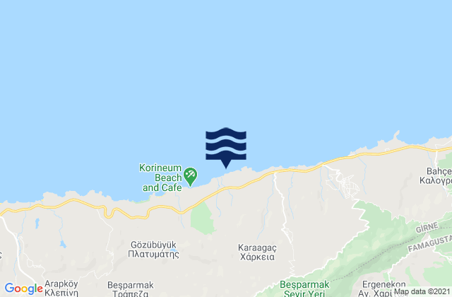 Mapa de mareas Chárkeia, Cyprus