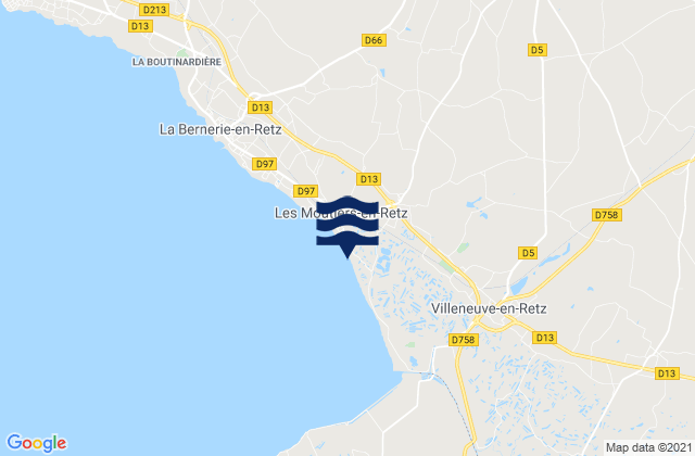 Mapa de mareas Chéméré, France