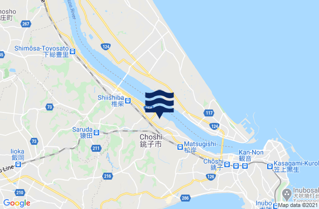 Mapa de mareas Chōshi-shi, Japan