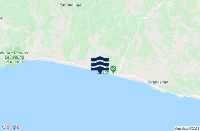 Mapa de mareas Ciandum, Indonesia