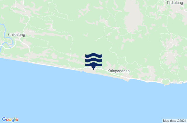 Mapa de mareas Cibuntu, Indonesia