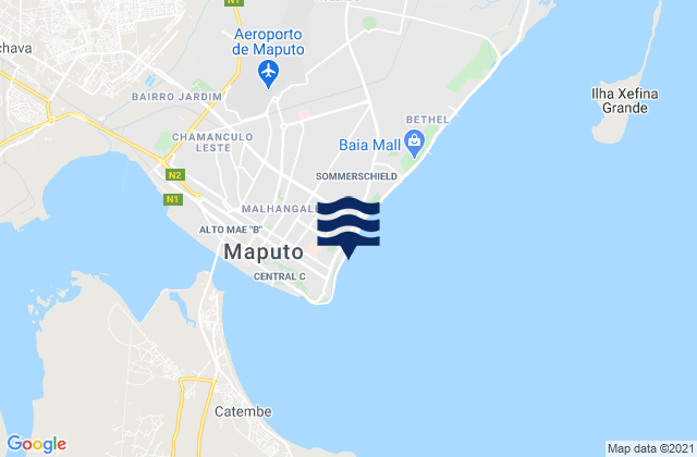 Mapa de mareas Cidade de Maputo, Mozambique
