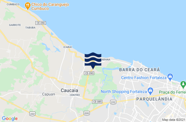 Mapa de mareas Cigana, Brazil