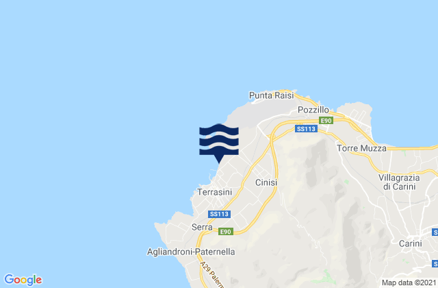 Mapa de mareas Cinisi, Italy
