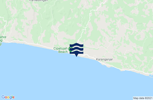 Mapa de mareas Cipatujah, Indonesia