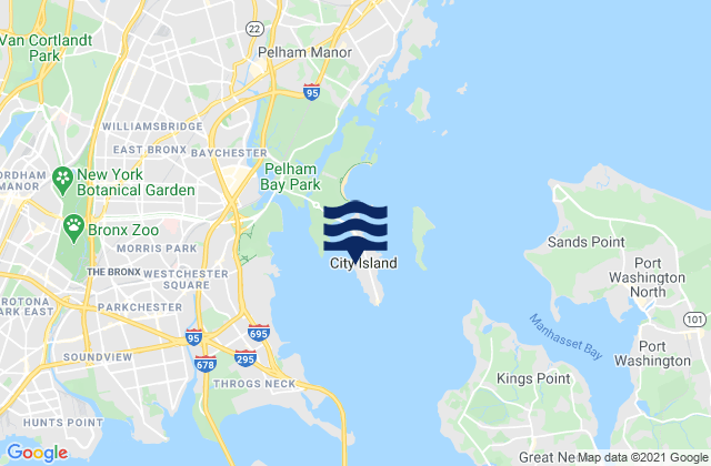 Mapa de mareas City Island, United States