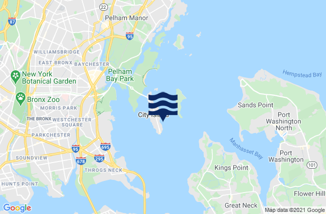 Mapa de mareas City Island Harbor, United States