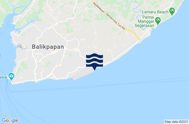 Mapa de mareas City of Balikpapan, Indonesia
