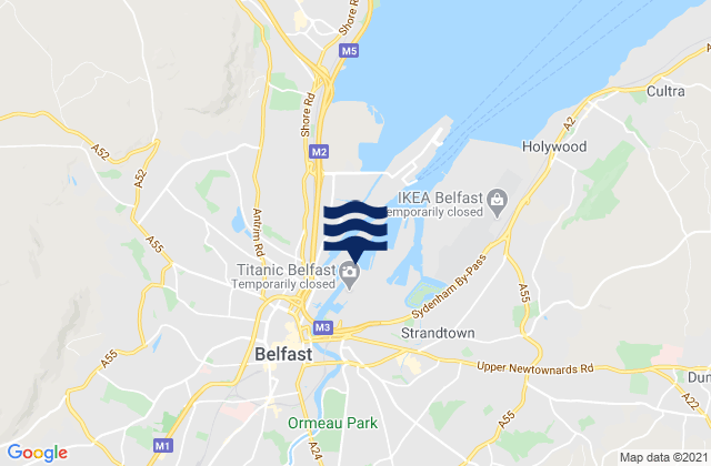 Mapa de mareas City of Belfast, United Kingdom