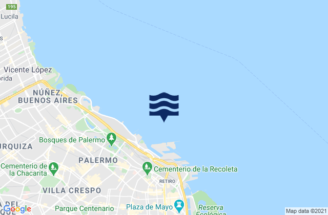 Mapa de mareas City of Buenos Aires, Argentina
