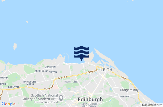 Mapa de mareas City of Edinburgh, United Kingdom