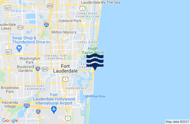 Mapa de mareas City of Fort Lauderdale Las Olas Marina, United States