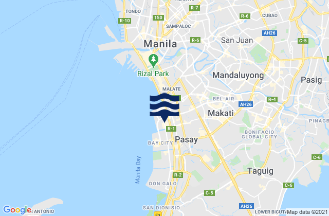 Mapa de mareas City of Makati, Philippines