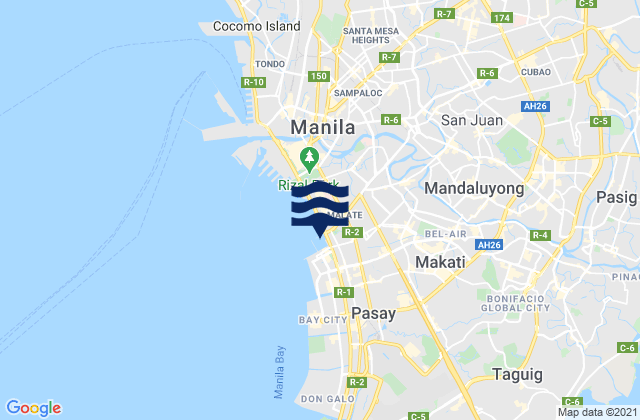 Mapa de mareas City of Mandaluyong, Philippines