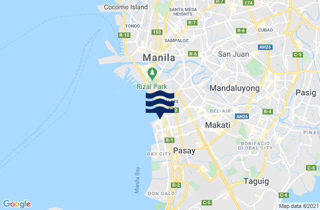 Mapa de mareas City of Pasig, Philippines