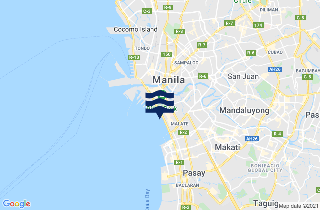 Mapa de mareas City of San Juan, Philippines