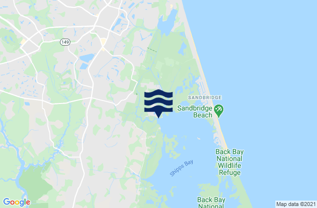 Mapa de mareas City of Virginia Beach, United States