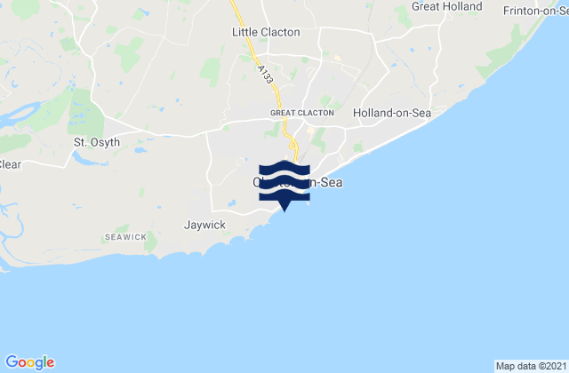 Mapa de mareas Clacton West and Martello Bay Beach, United Kingdom