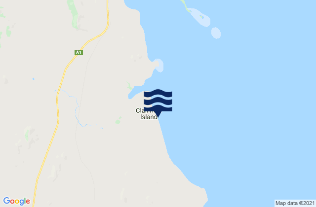 Mapa de mareas Clairview Island, Australia