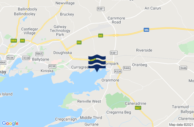Mapa de mareas Claregalway, Ireland