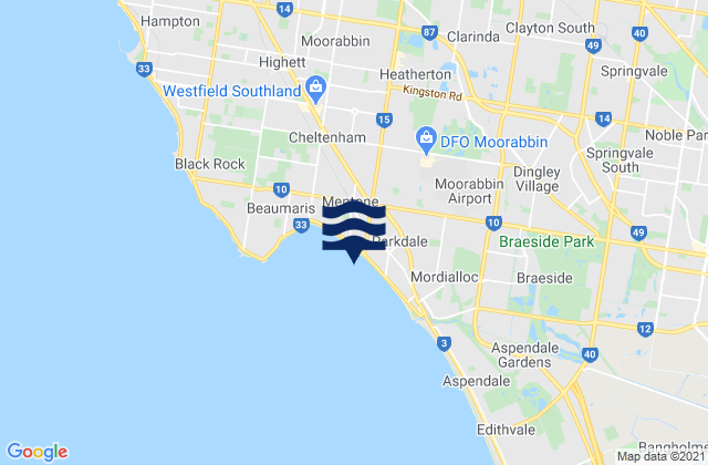 Mapa de mareas Clarinda, Australia
