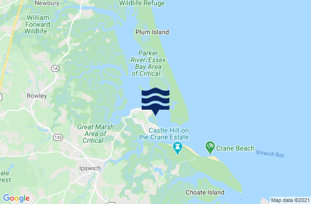 Mapa de mareas Clark Beach, United States