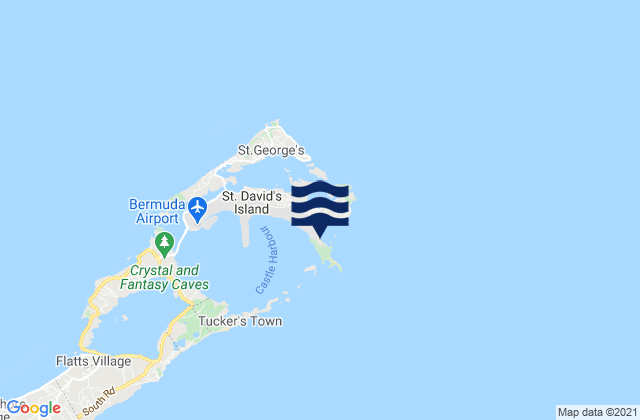 Mapa de mareas Clearwater Beach, Bermuda