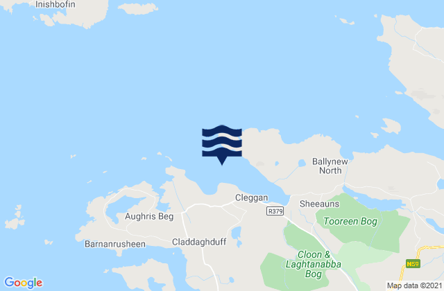Mapa de mareas Cleggan Bay, Ireland