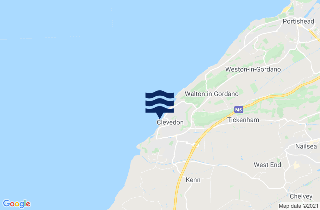 Mapa de mareas Clevedon Pier, United Kingdom