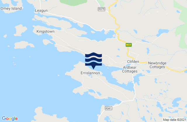 Mapa de mareas Clifden Bay, Ireland