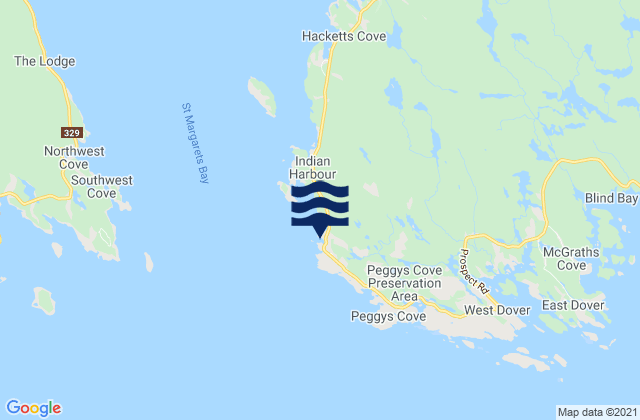 Mapa de mareas Cliff Cove, Canada