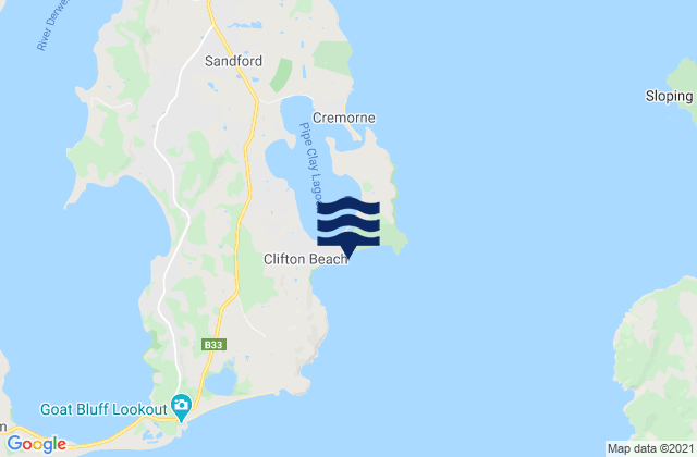 Mapa de mareas Clifton Beach, Australia