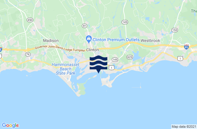 Mapa de mareas Clinton Town Beach, United States