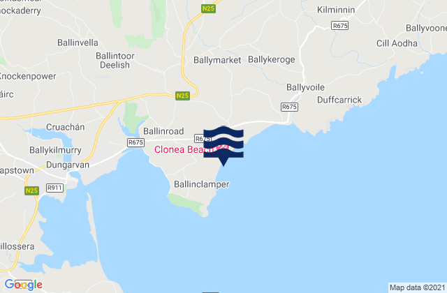 Mapa de mareas Clonea Bay, Ireland